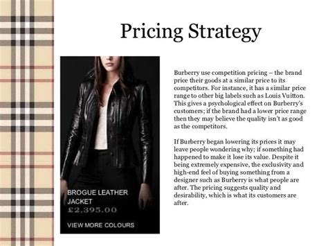 pricing policy burberry|Burberry price range.